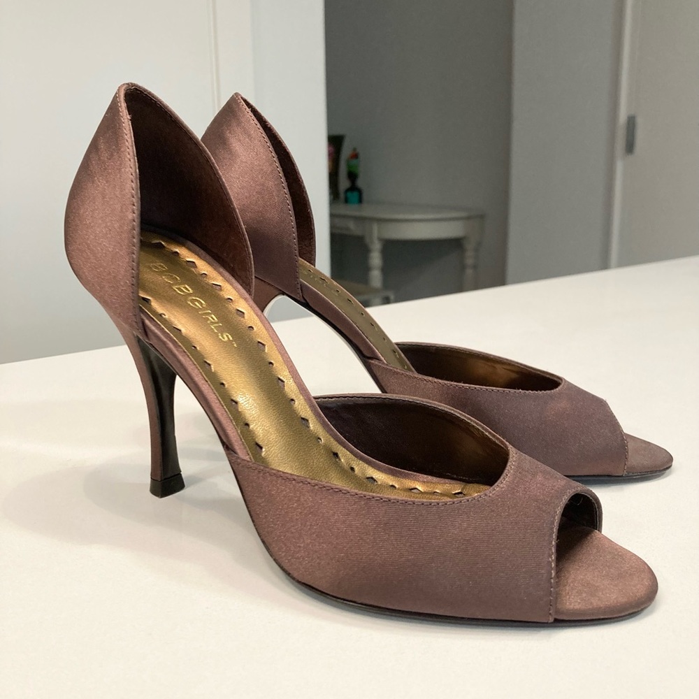 BCBGirls Satin Brown Heels